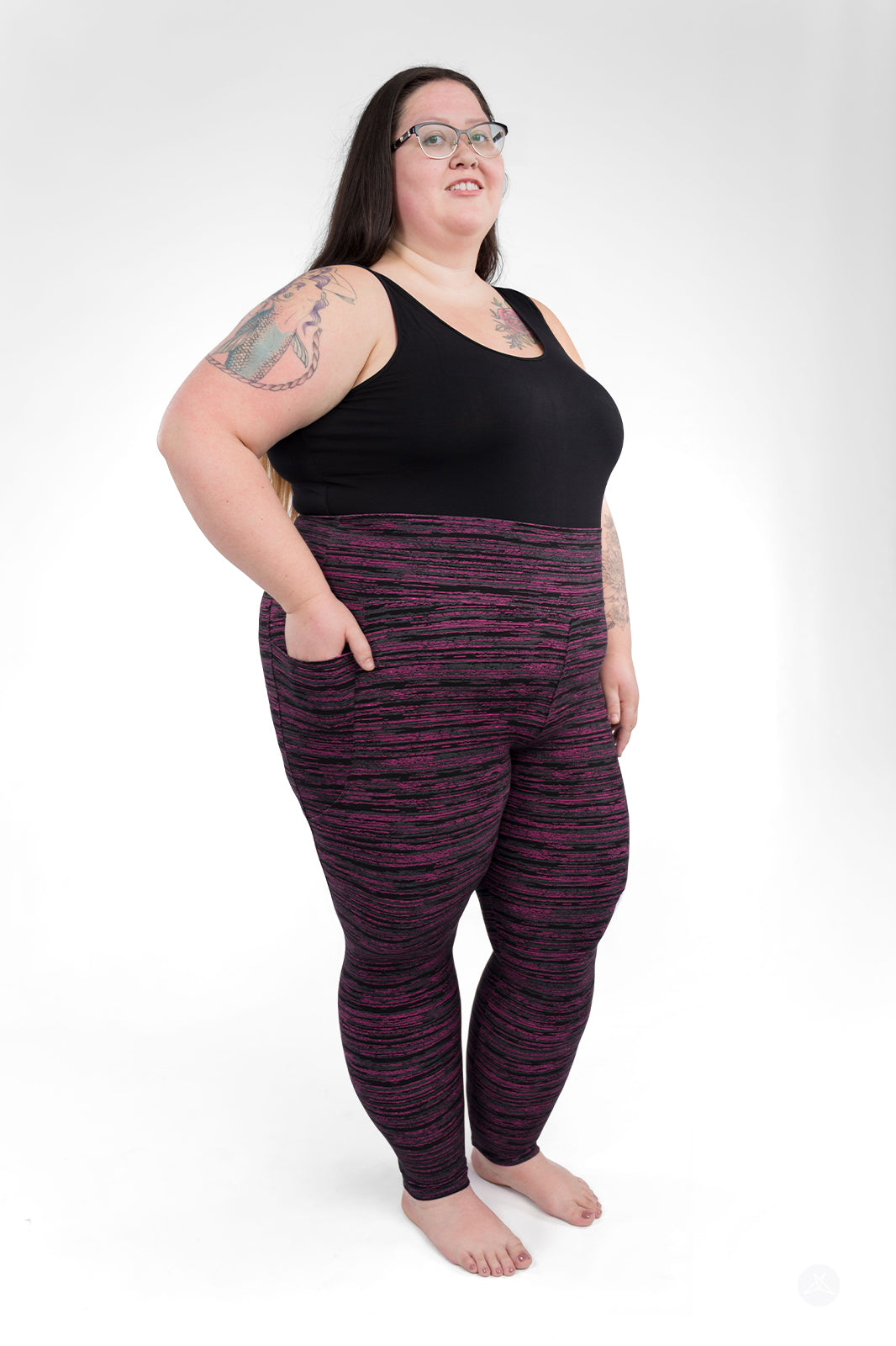 Berry Opal High-Waisted Pocket Leggings