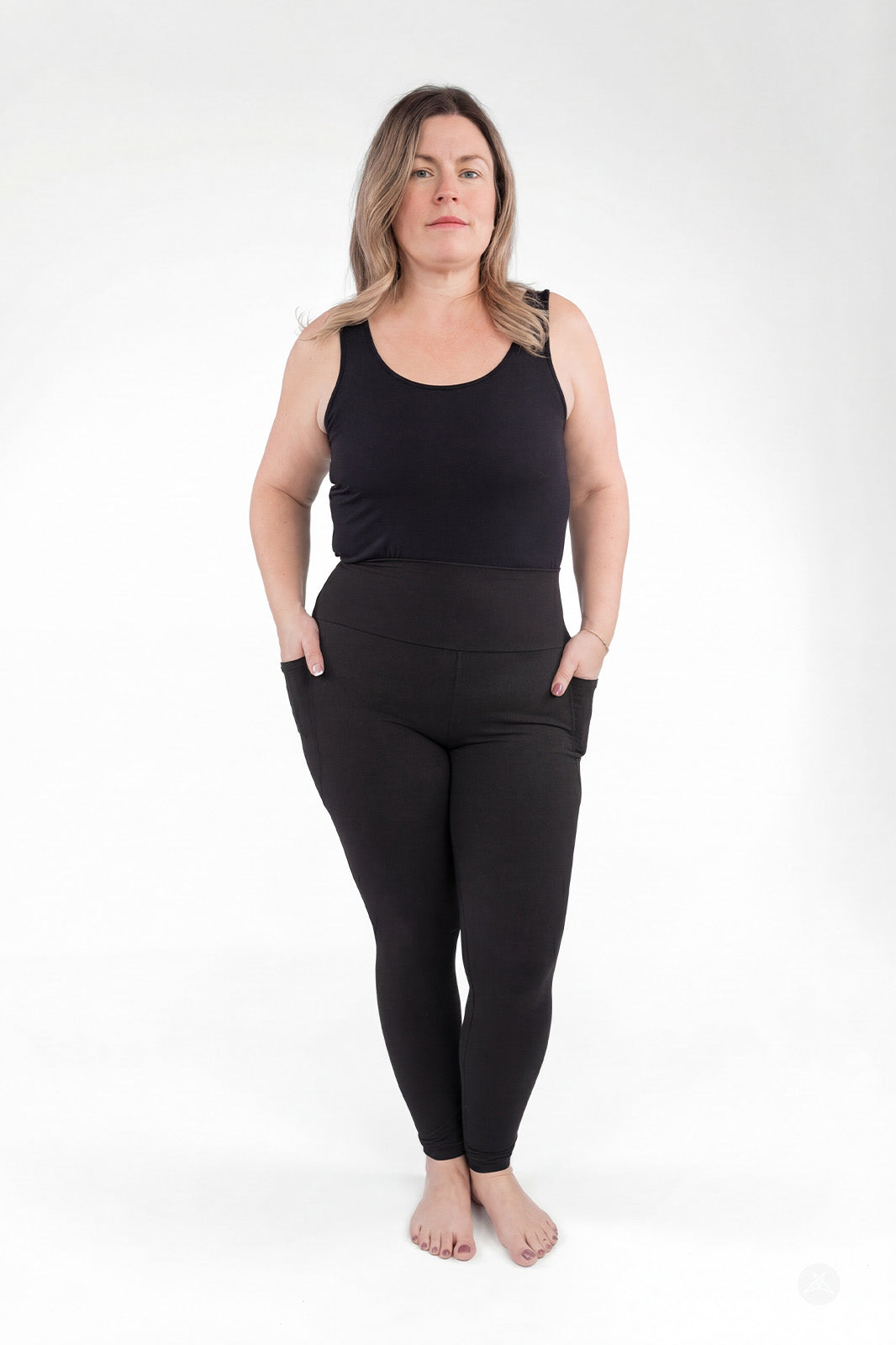 Black High-Waisted Pocket Leggings
