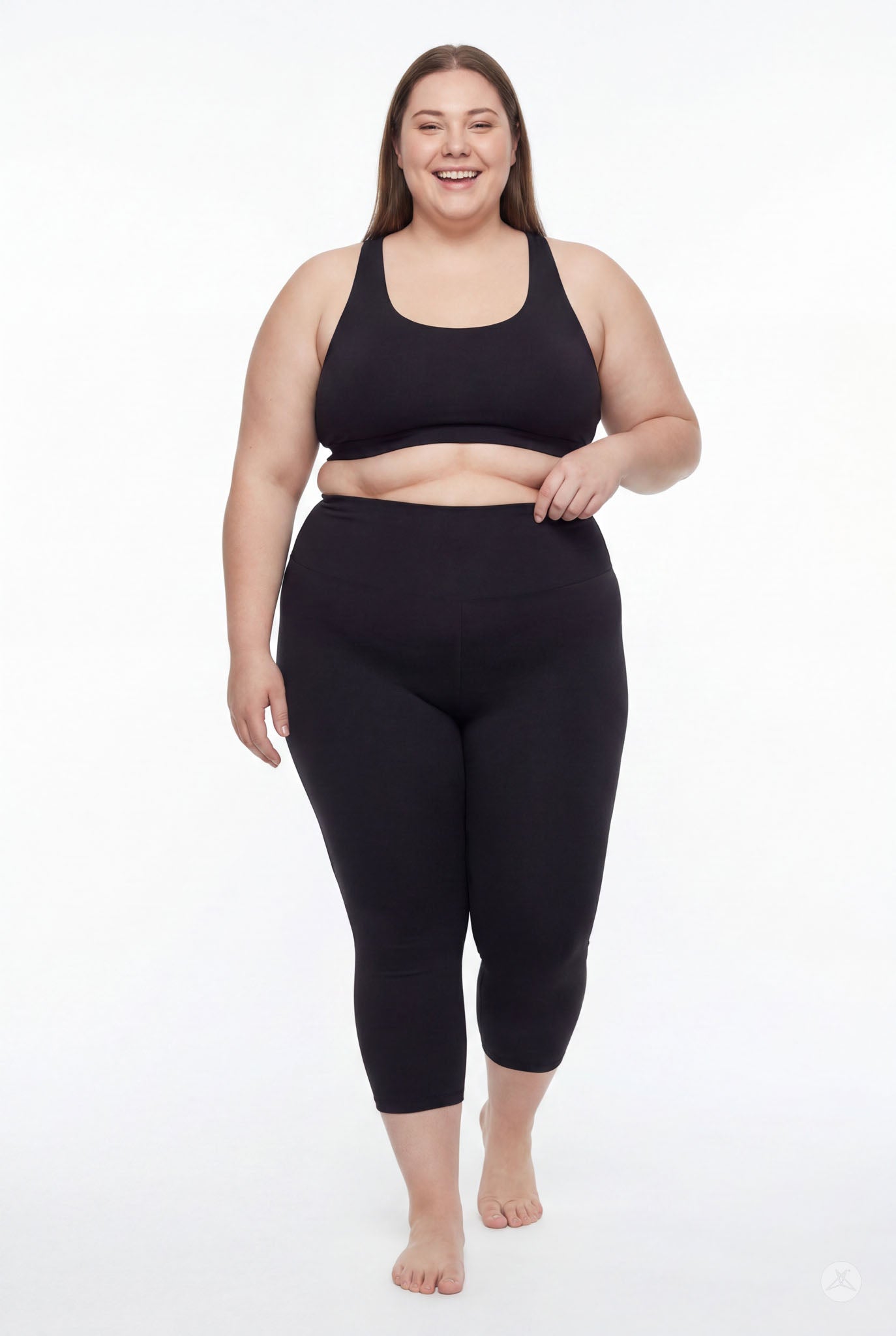 Black High-Waisted Crops