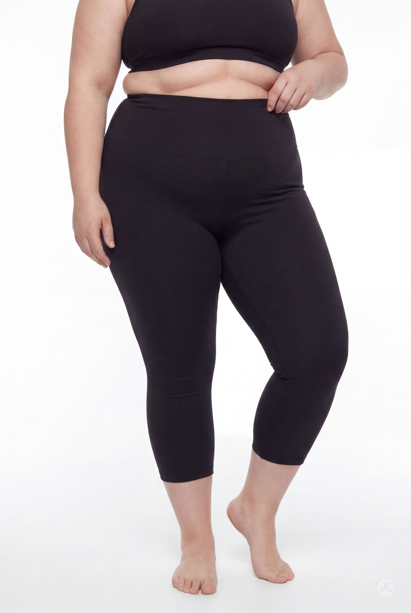 Black High-Waisted Crops