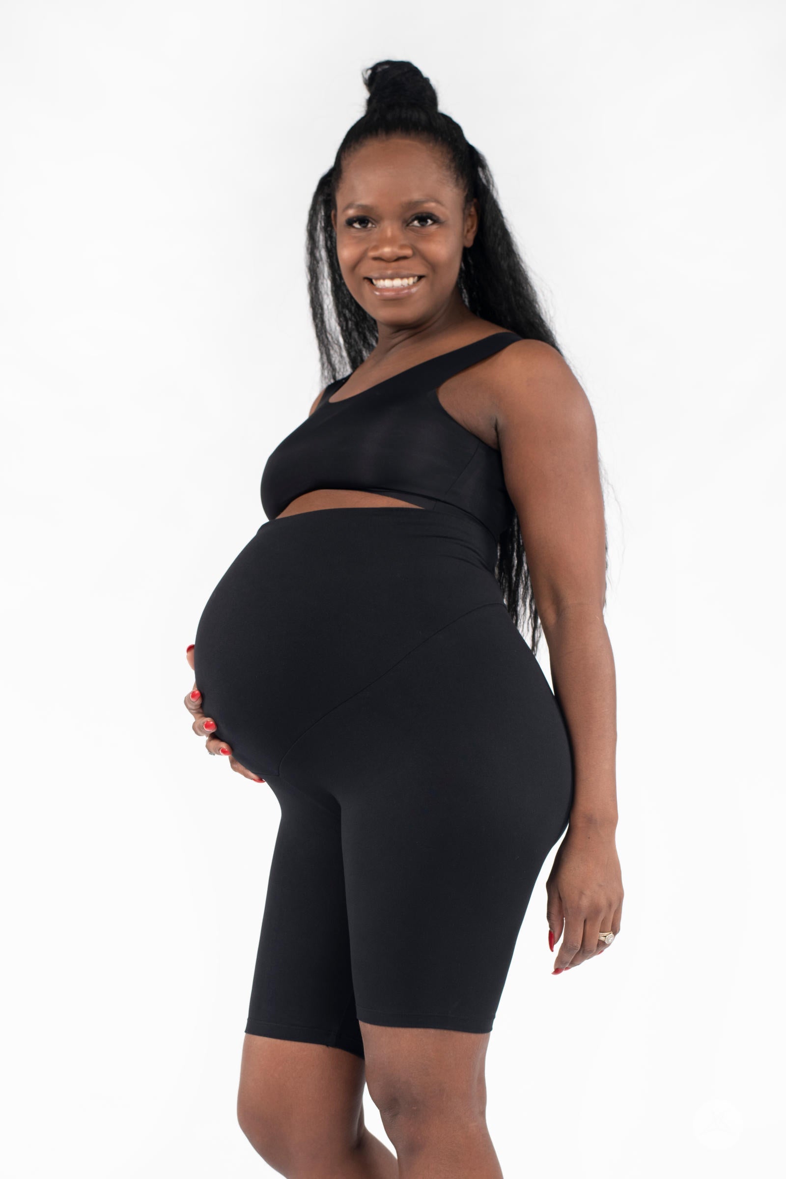 Maternity Biker Shorts Black - SweetLegs.com