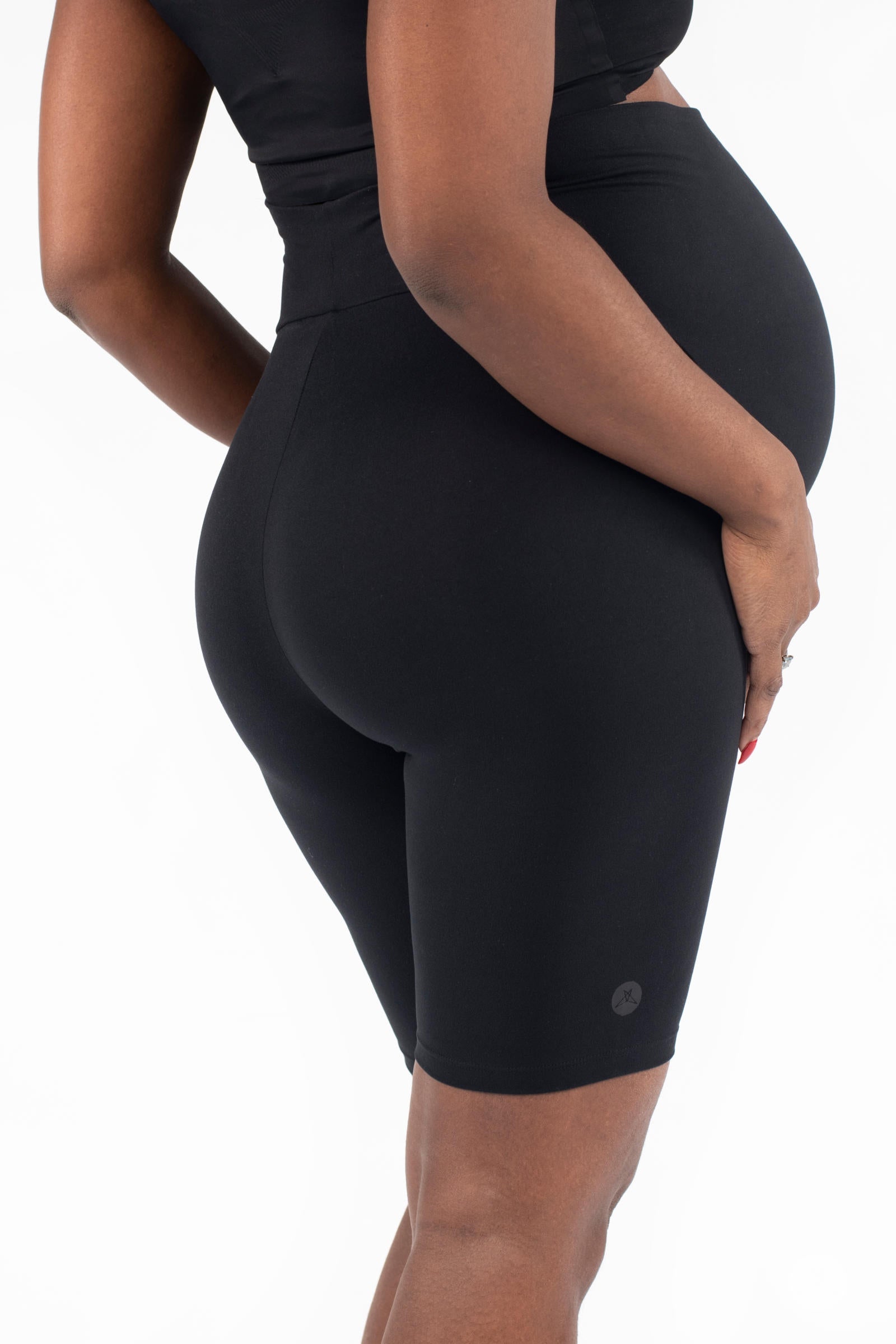 Maternity Biker Shorts Black - SweetLegs.com