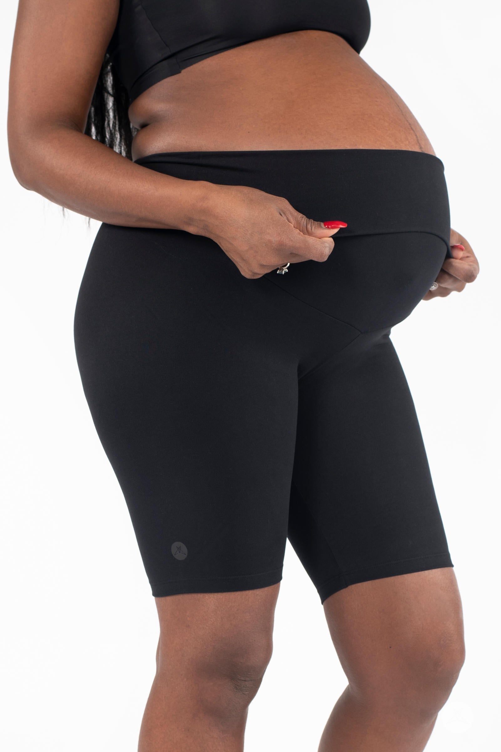Maternity Biker Shorts Black - SweetLegs.com