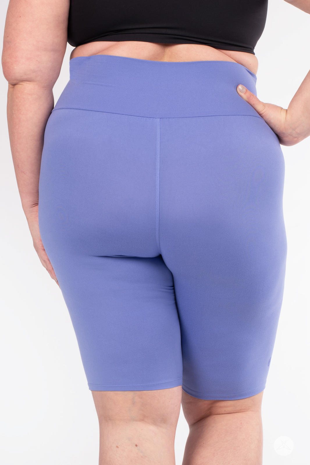 Solid High-Waisted Biker Shorts