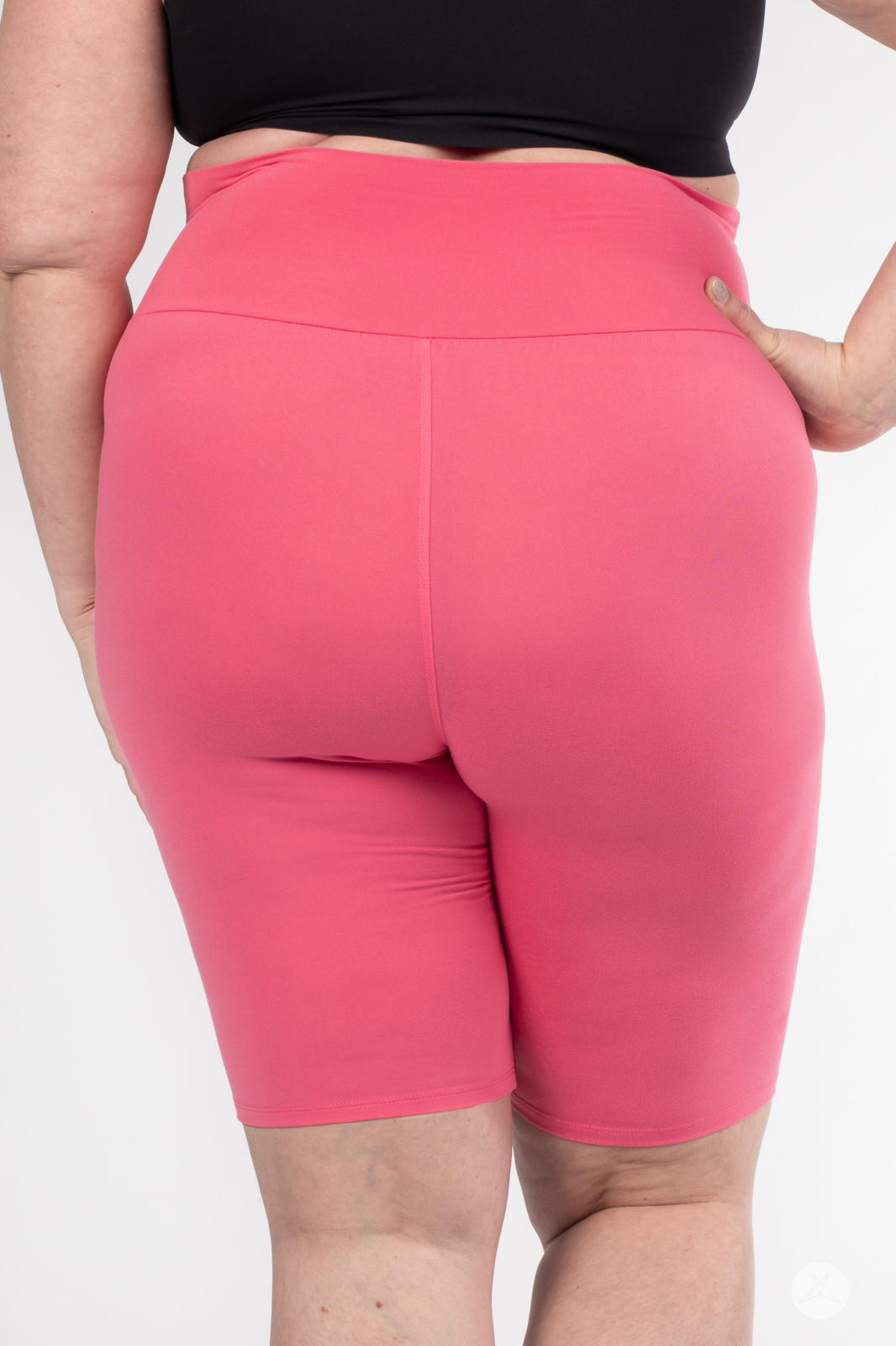 Solid High-Waisted Biker Shorts