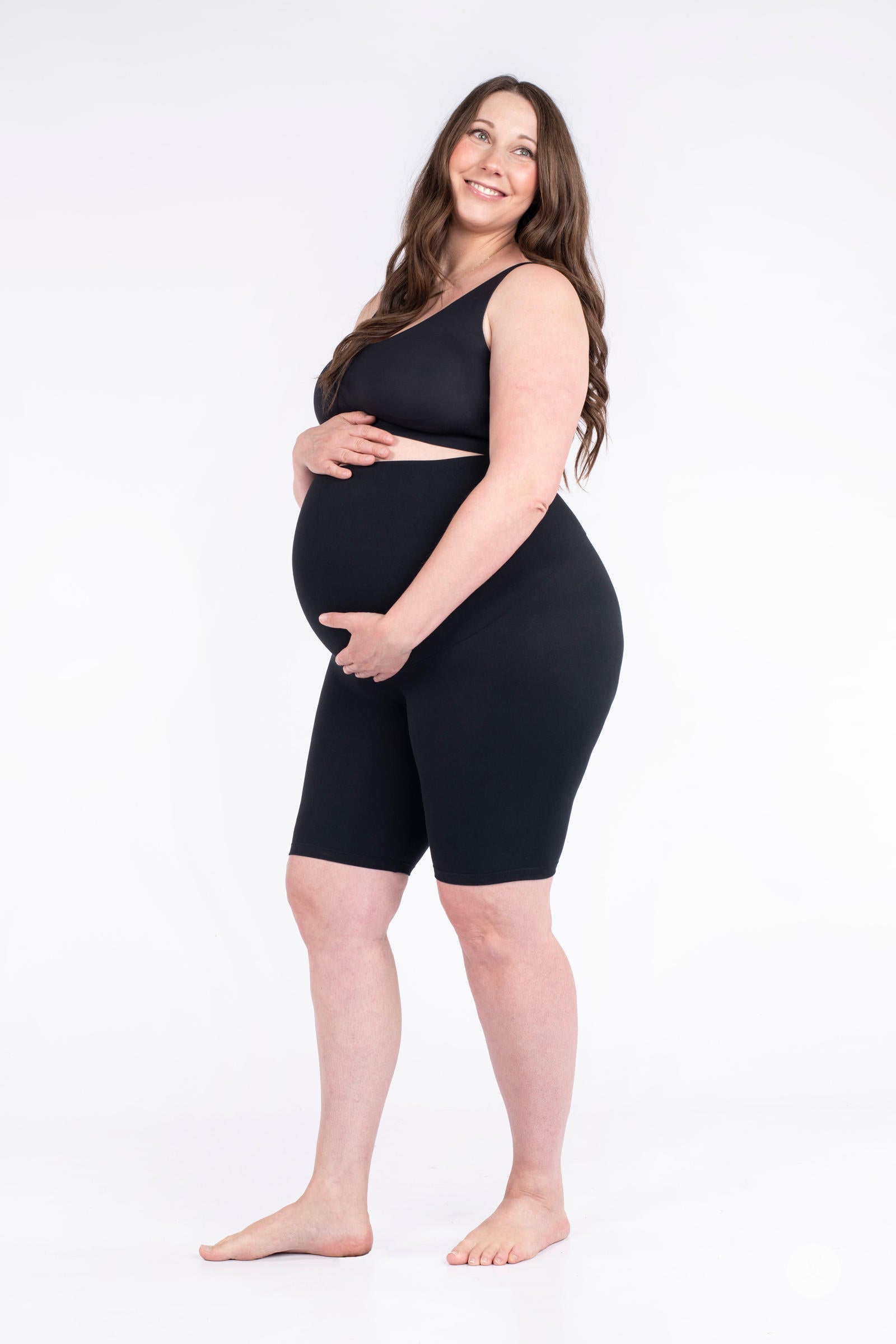 Maternity Biker Shorts Black - SweetLegs.com