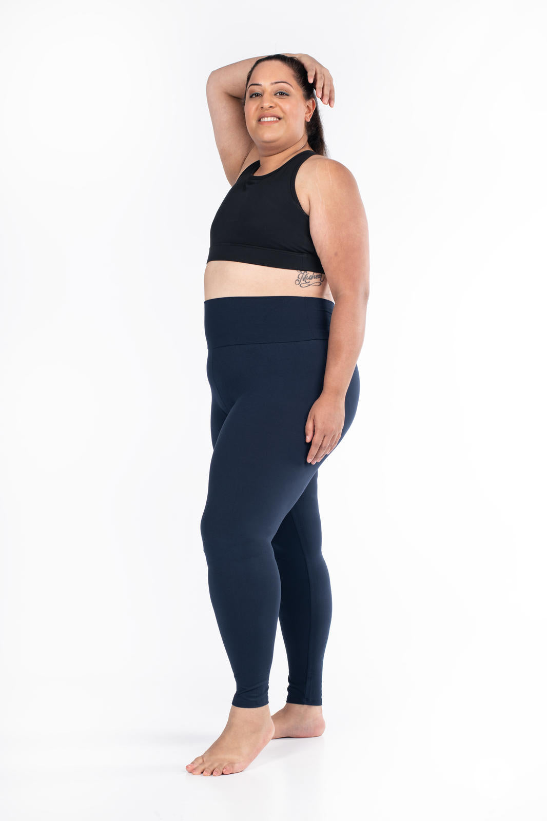 Navy High-Waisted Leggings