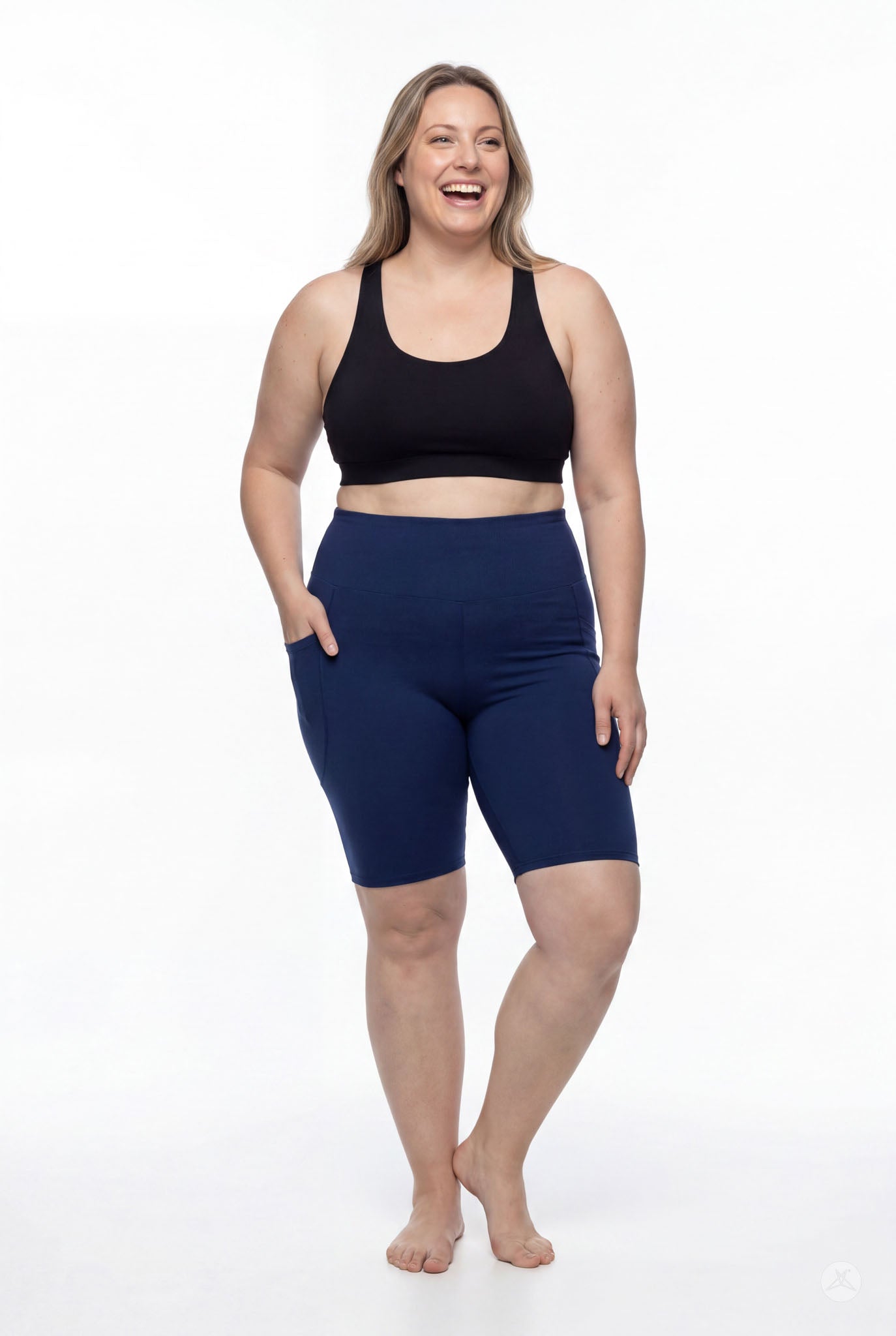 Still Water High-Waisted Pocket Biker Shorts