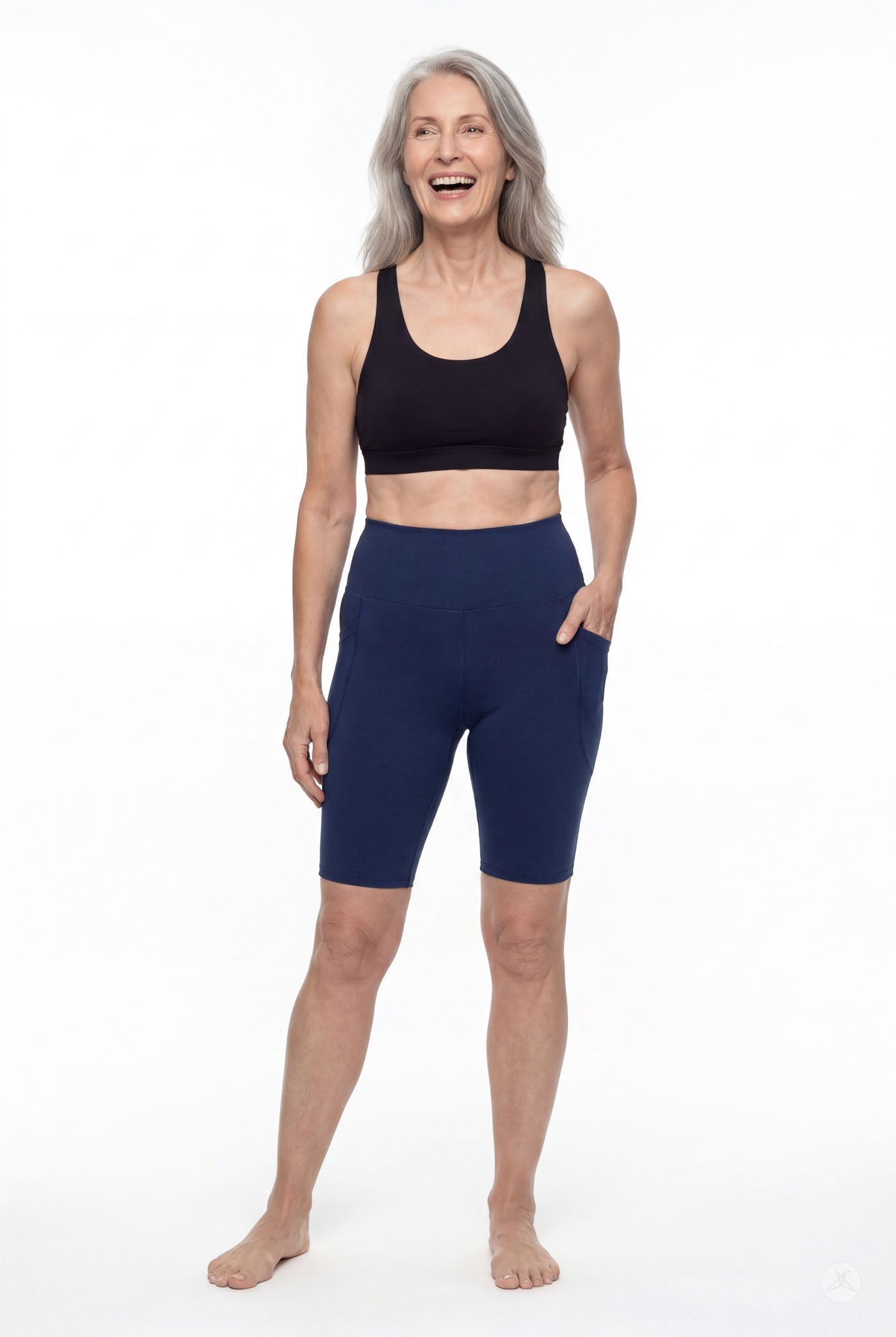 Still Water High-Waisted Pocket Biker Shorts