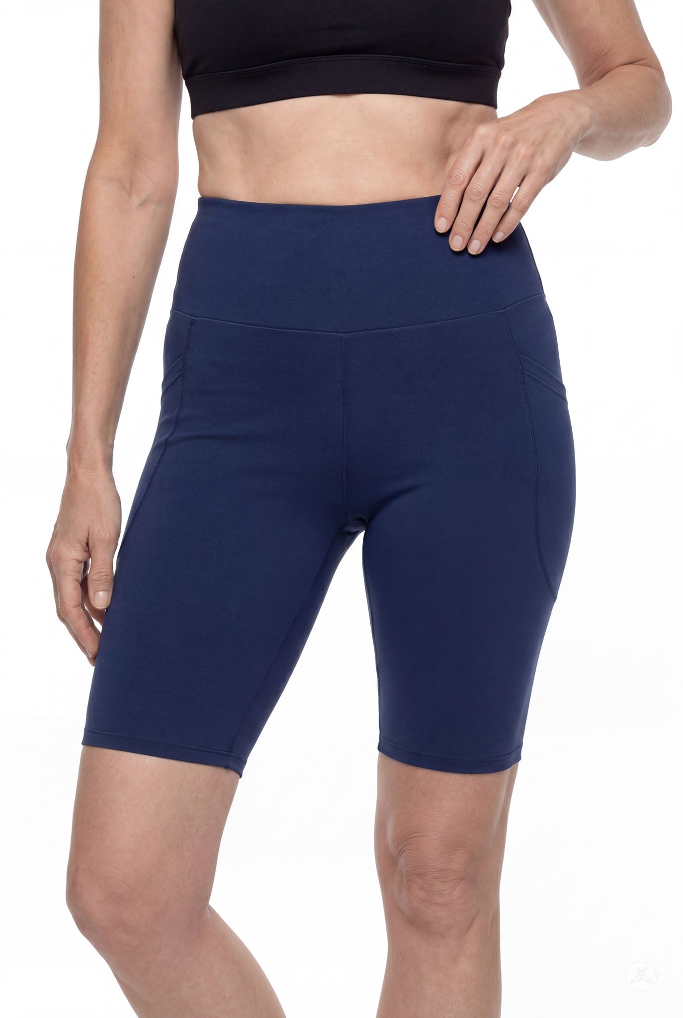 Still Water High-Waisted Pocket Biker Shorts