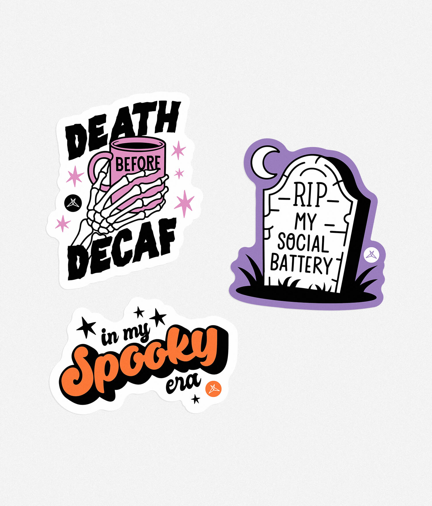 Death Before Decaf Sticker Pack