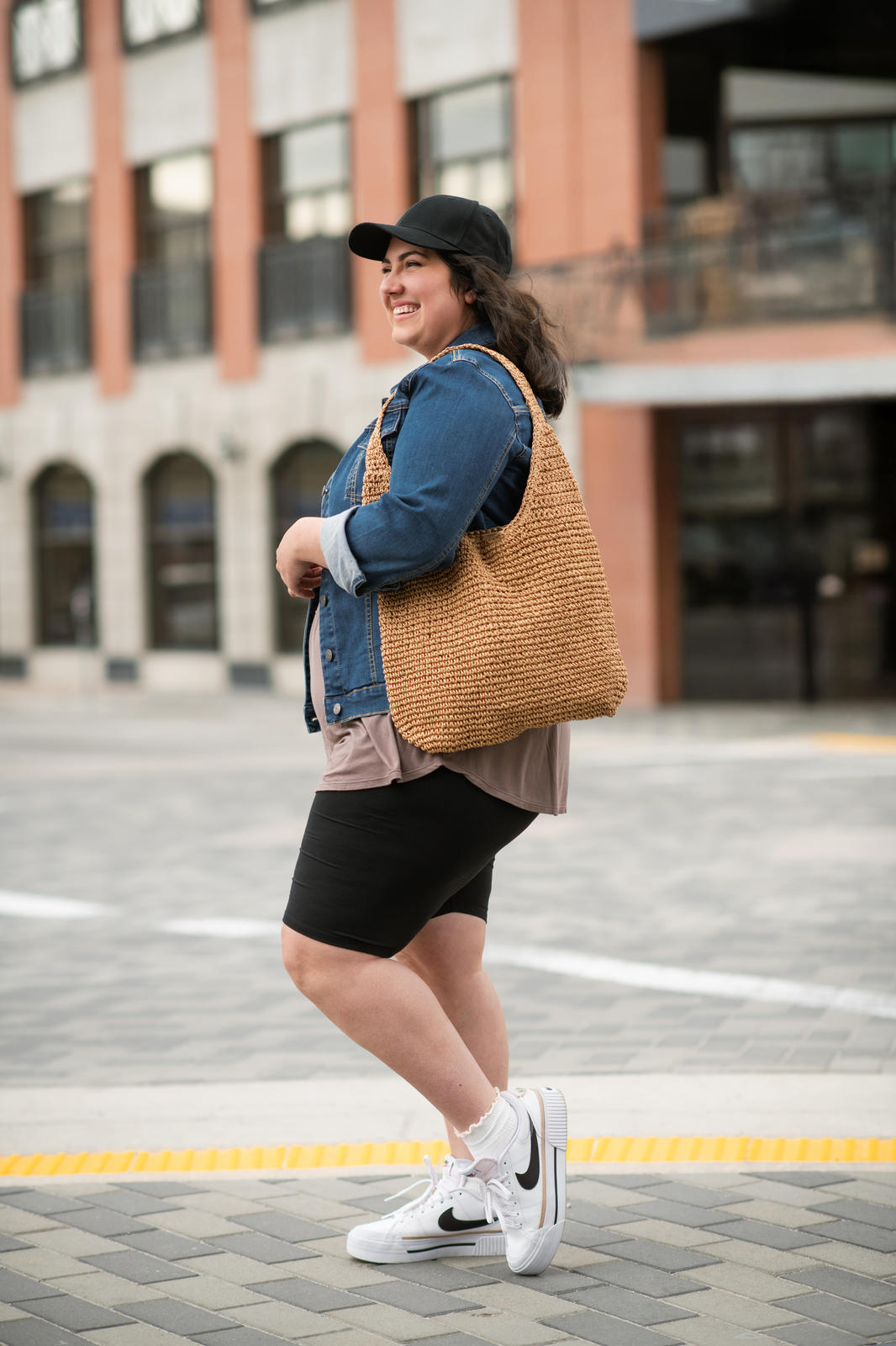 SweetLegs Black Biker Shorts with a snug fit cropped above the knee, ideal for casual summer styling and layering options