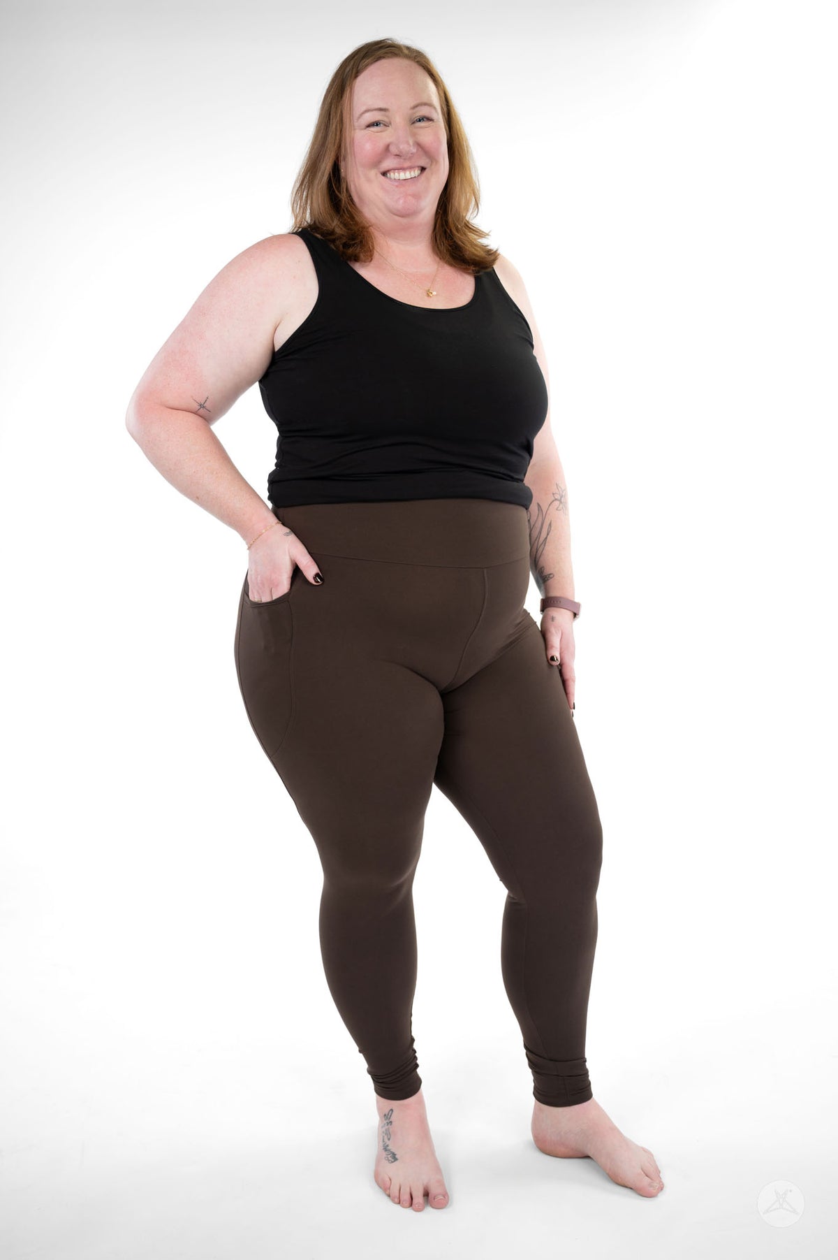 Espresso High-Waisted Pocket Leggings