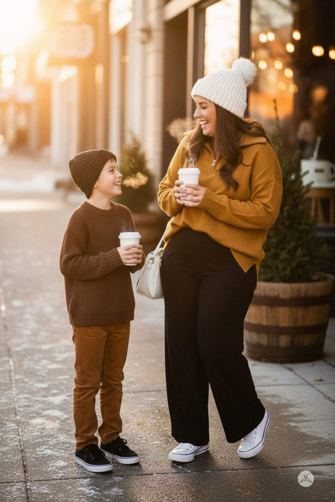 High-Waist Wide Leg Pants by SweetLegs styled with casual fall outfits for comfortable, everyday urban wear