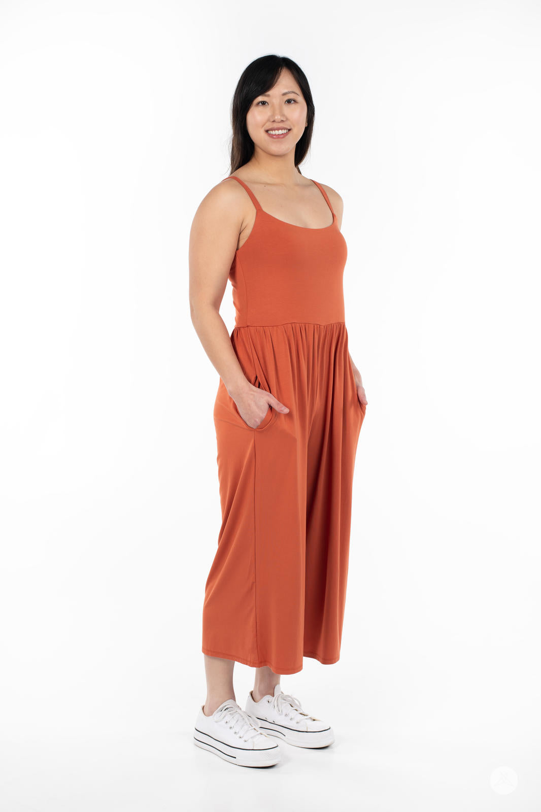 Cropped Wide Leg Jumpsuit