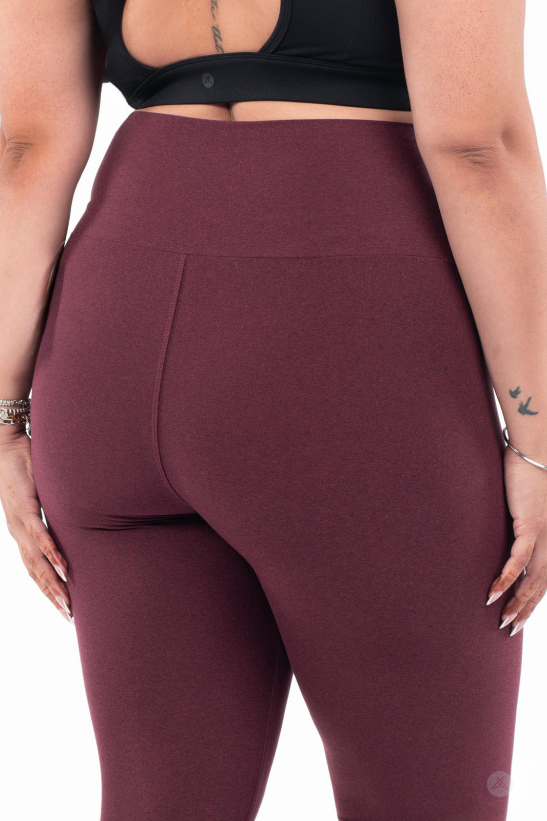 Maroon Fade High-Waisted Leggings