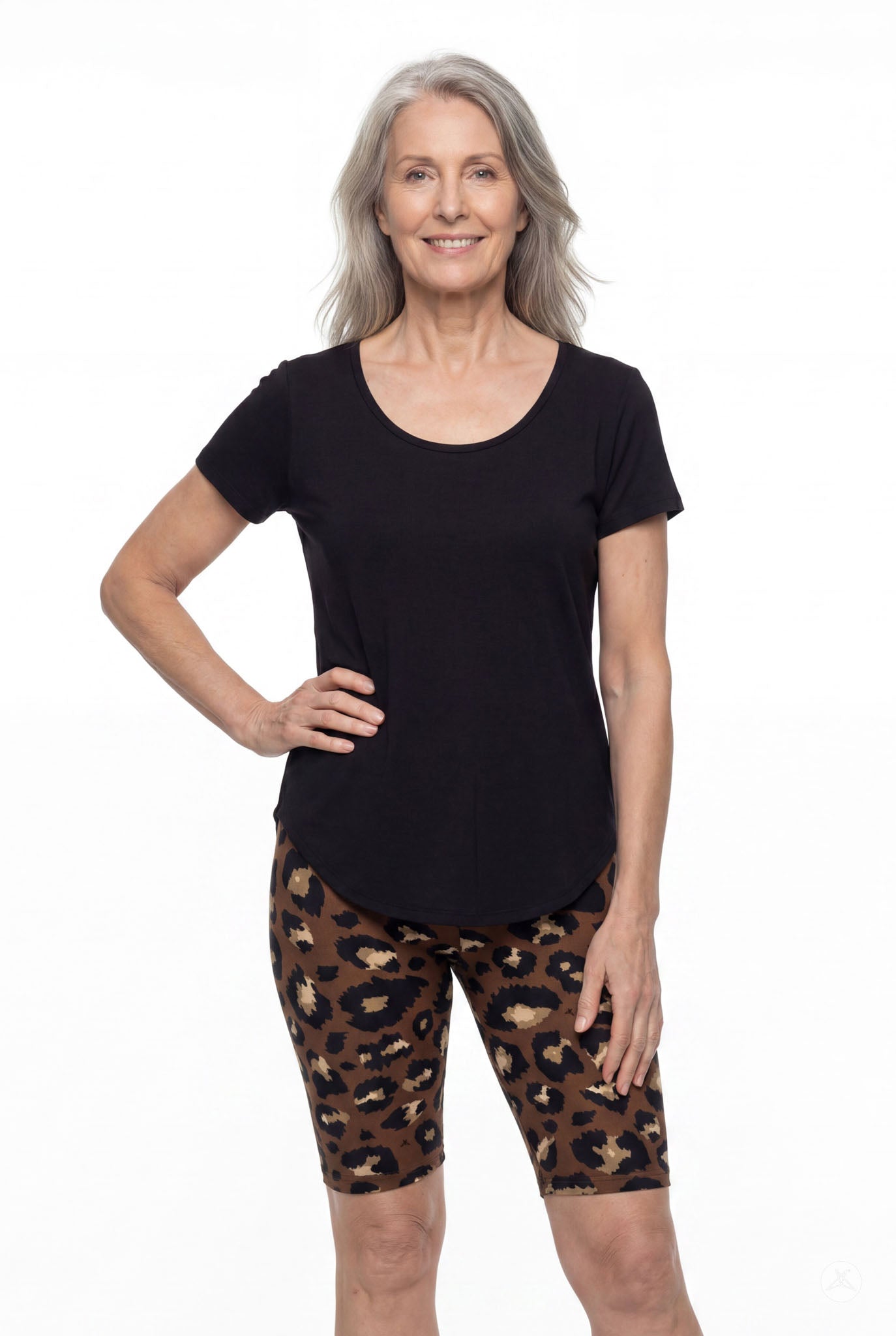 Mocha Spots Biker Shorts