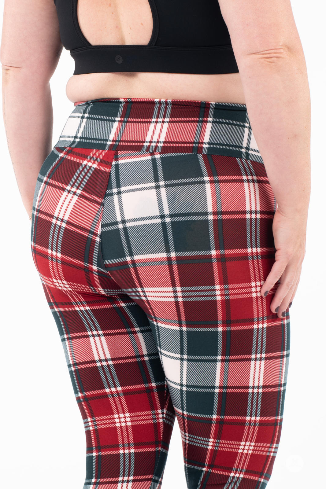 Merry Tartan High-Waisted Leggings