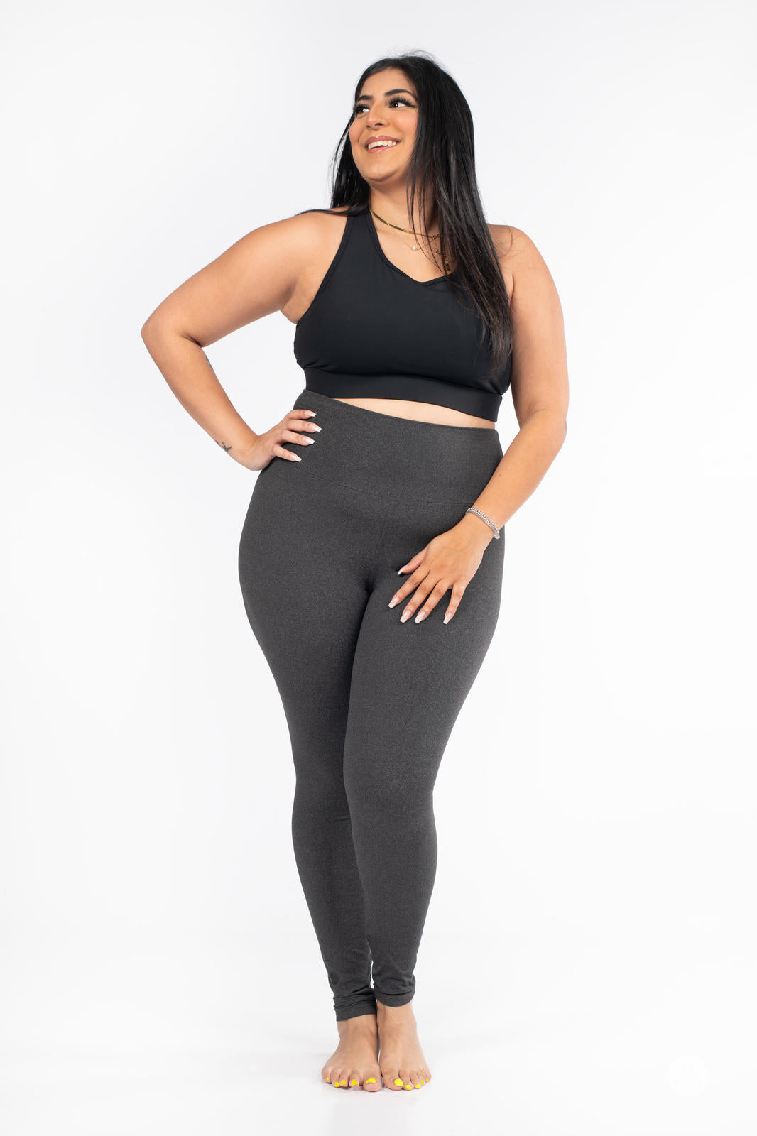 Charcoal Fade High-Waisted Leggings