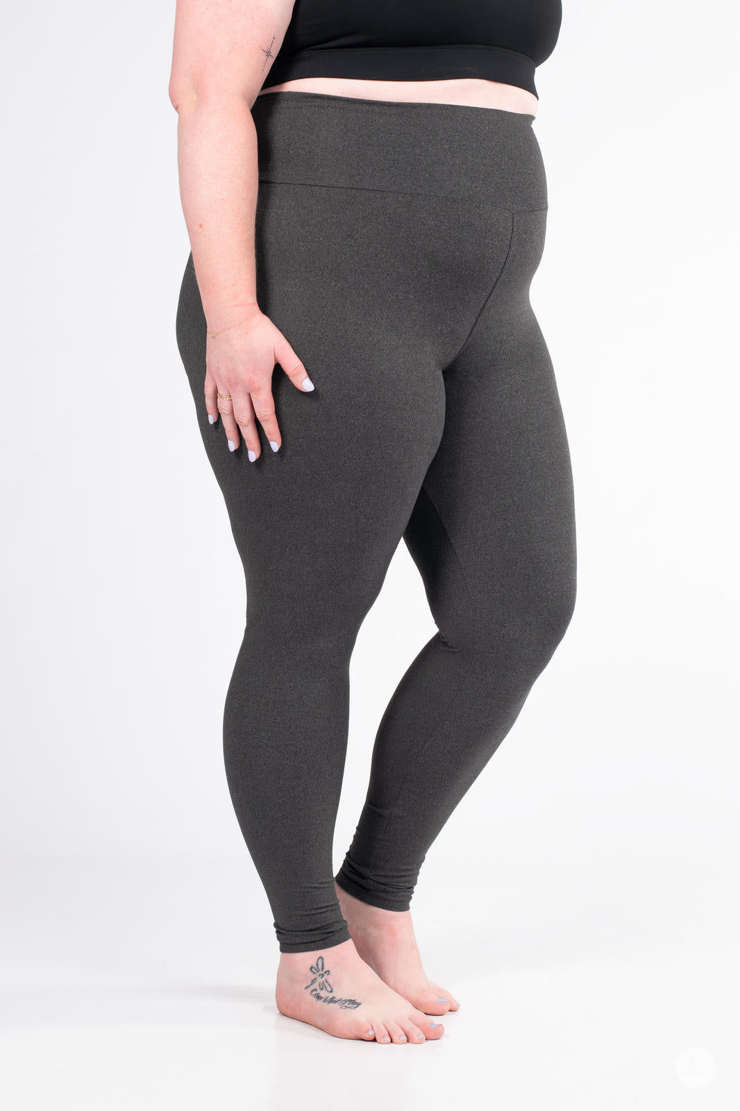 Charcoal Fade High-Waisted Leggings