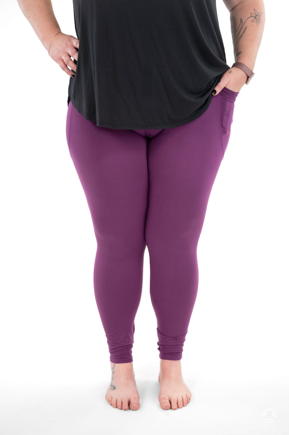Deep Plum Pocket Leggings