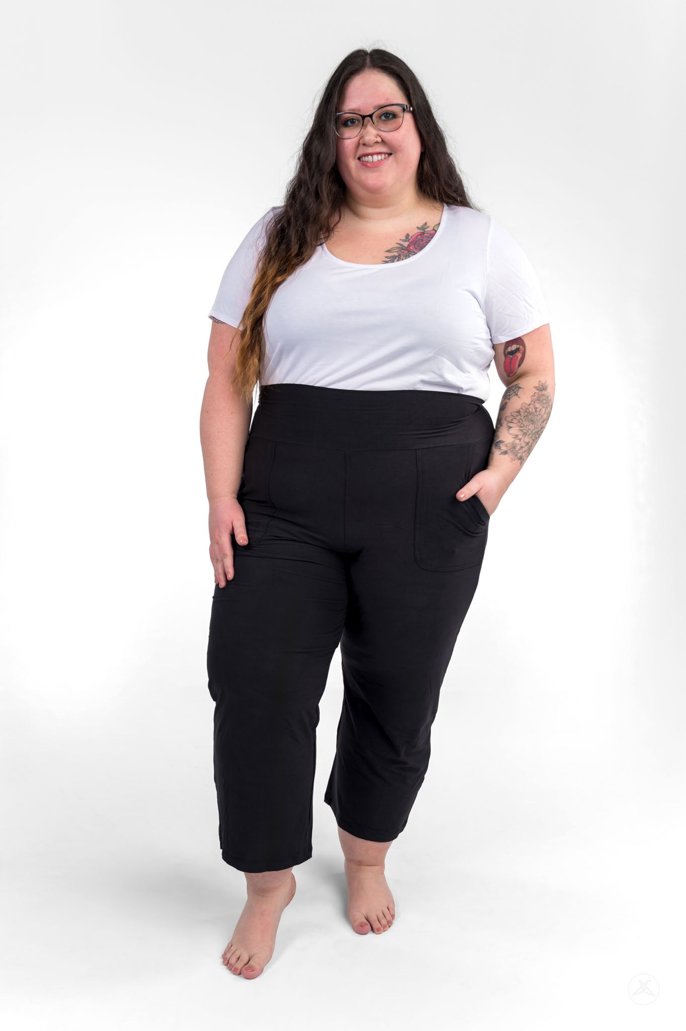 High-Waist Wide Leg Crops