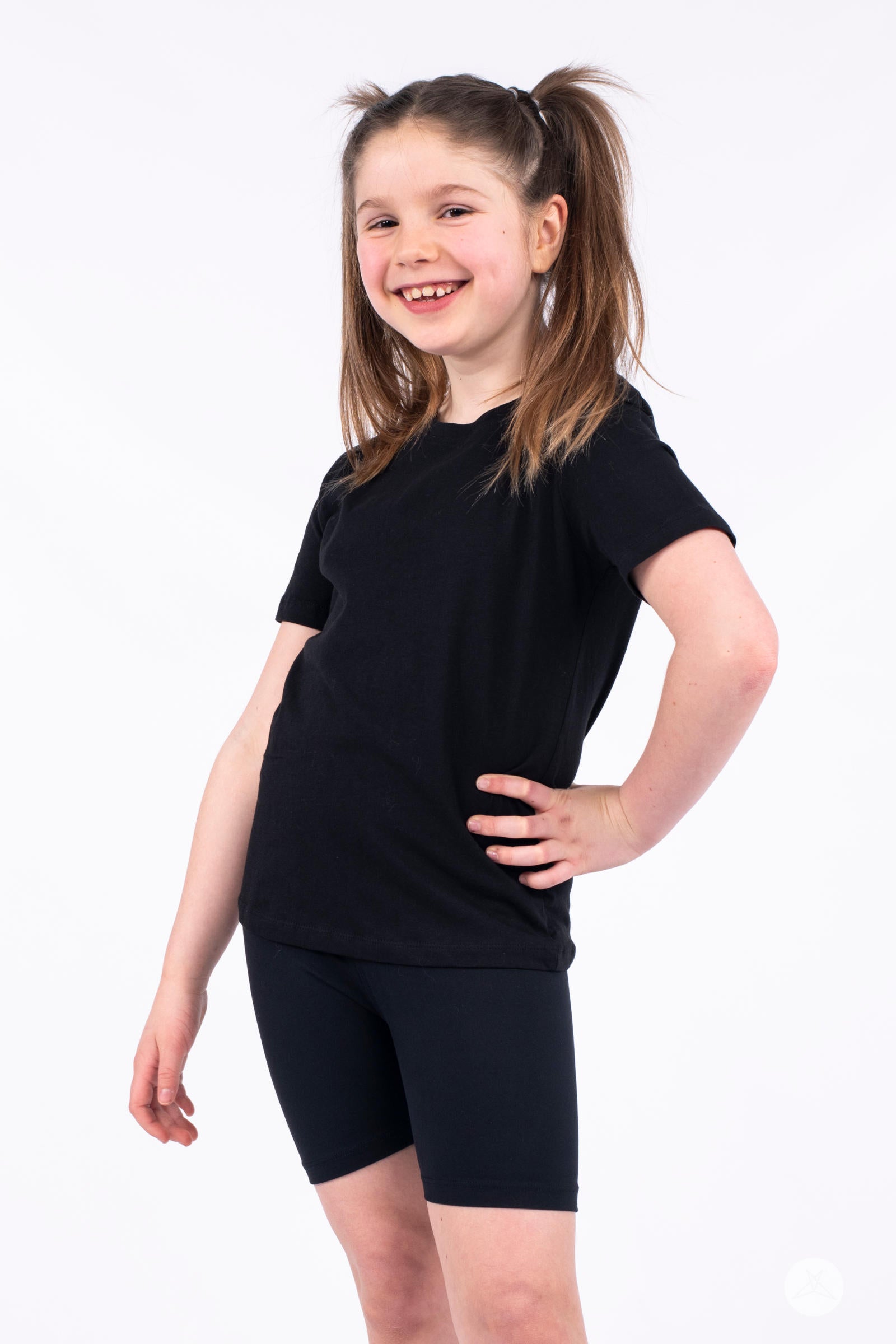 Black Kids Biker Shorts