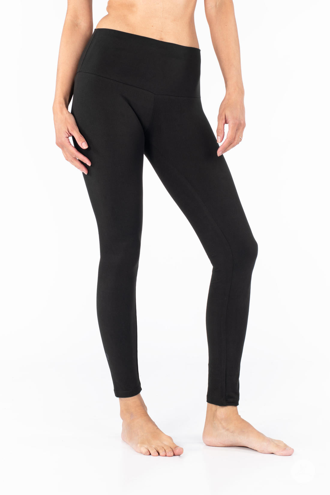 Black Wide Waistband Leggings