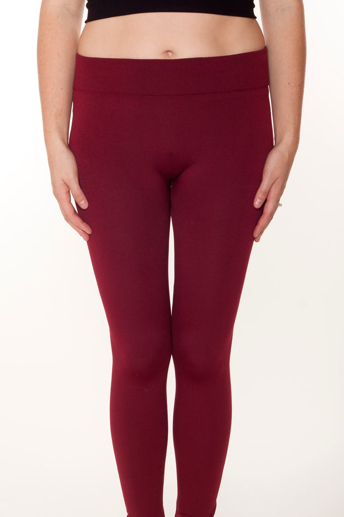 Juicy Plum Fleece leggings - SweetLegs