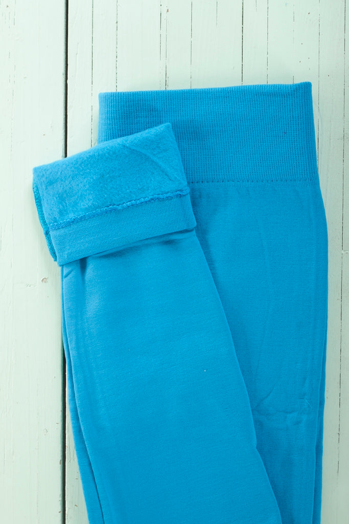 Greek Blue Fleece leggings - SweetLegs