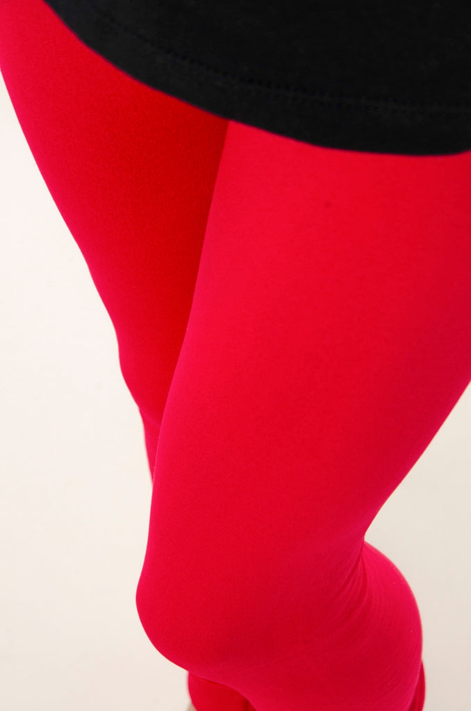 Electric Crimson Kids Fleece leggings - SweetLegs