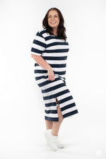 Striped Pocket Tee Maxi Dress