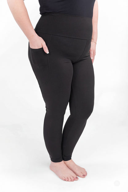 Black High-Waisted Pocket Leggings