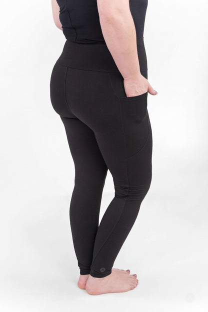 Black High-Waisted Pocket Leggings