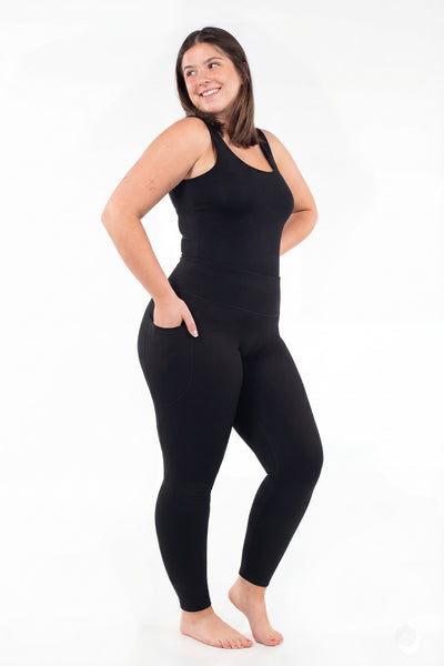 Black High-Waisted Pocket Leggings - Pocket Leggings + Crops