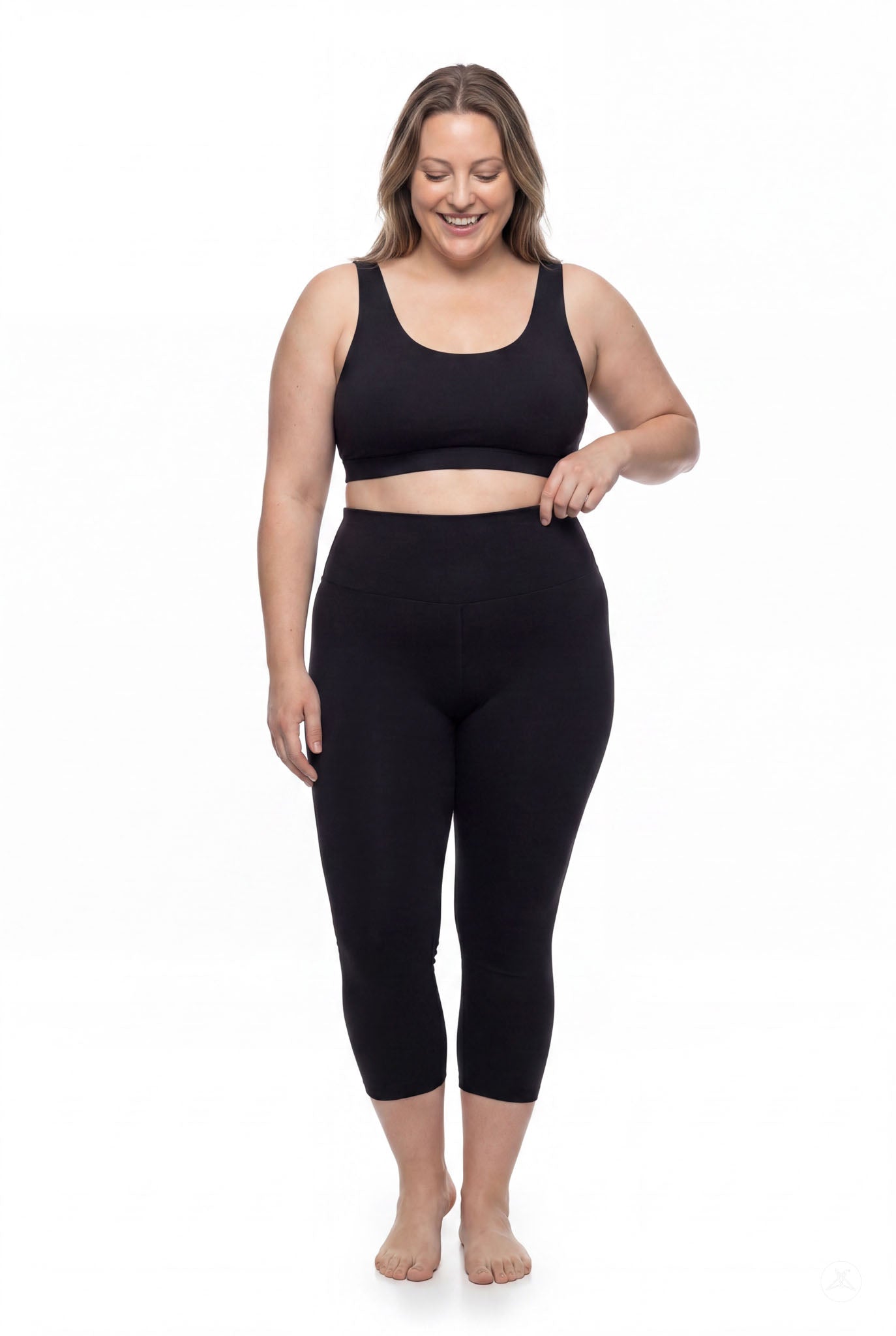 Black High-Waisted Crops