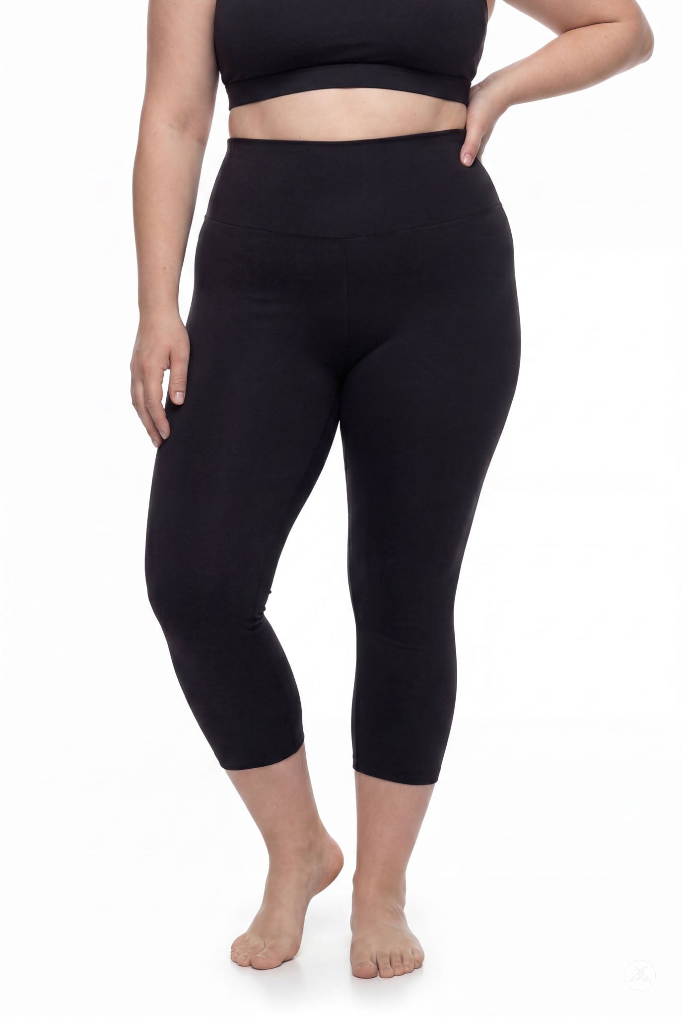 Black High-Waisted Crops