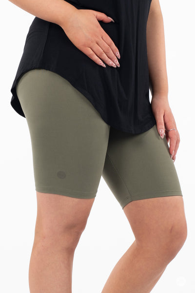 Olive Biker Shorts - Biker Shorts