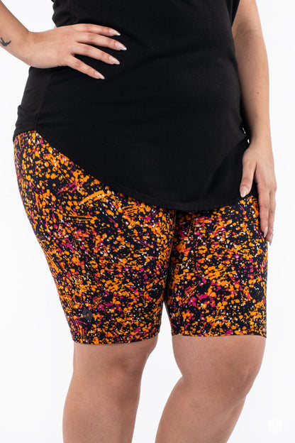 Splatterday Night Biker Shorts