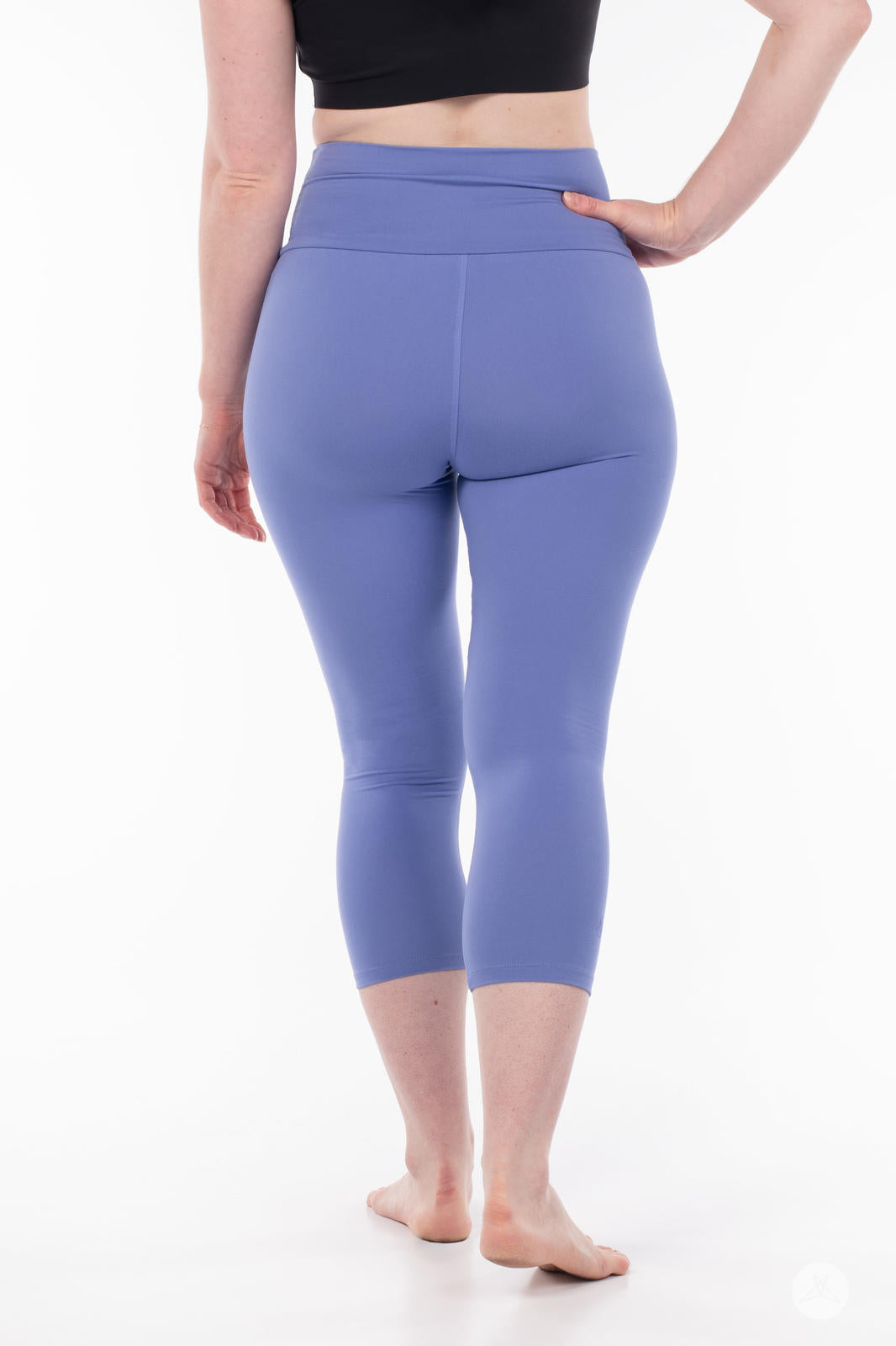 ZYIA Light n Tight High Rise Crop Leggings with Pockets Royal Blue