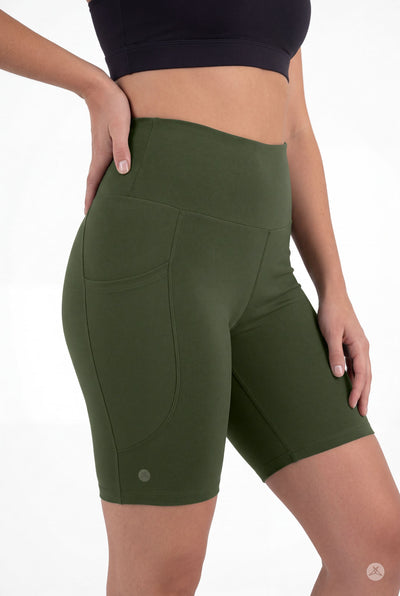 Cedar High-Waisted Pocket Biker Shorts - Biker Shorts