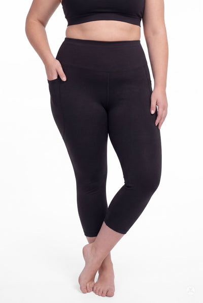 Black High-Waisted Pocket Crops - Pocket Leggings + Crops