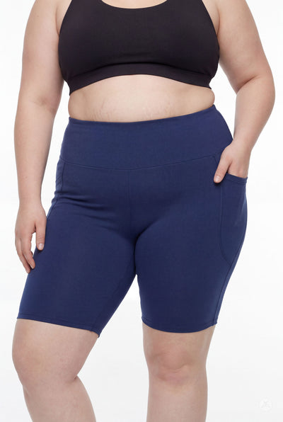 Still Water High-Waisted Pocket Biker Shorts - Biker Shorts