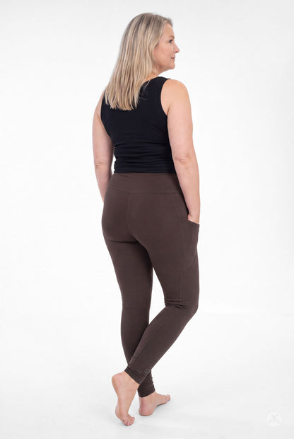 Espresso High-Waisted Pocket Leggings