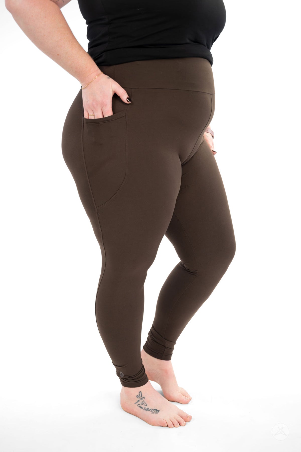 Espresso High-Waisted Pocket Leggings