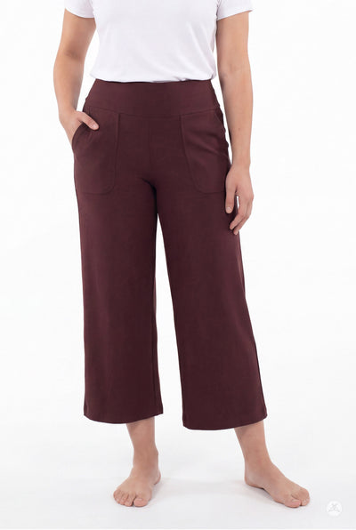 High-Waist Wide Leg Crops - 