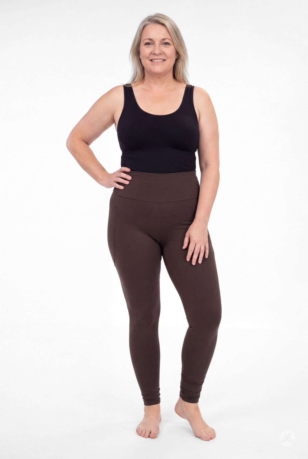 Espresso High-Waisted Pocket Leggings