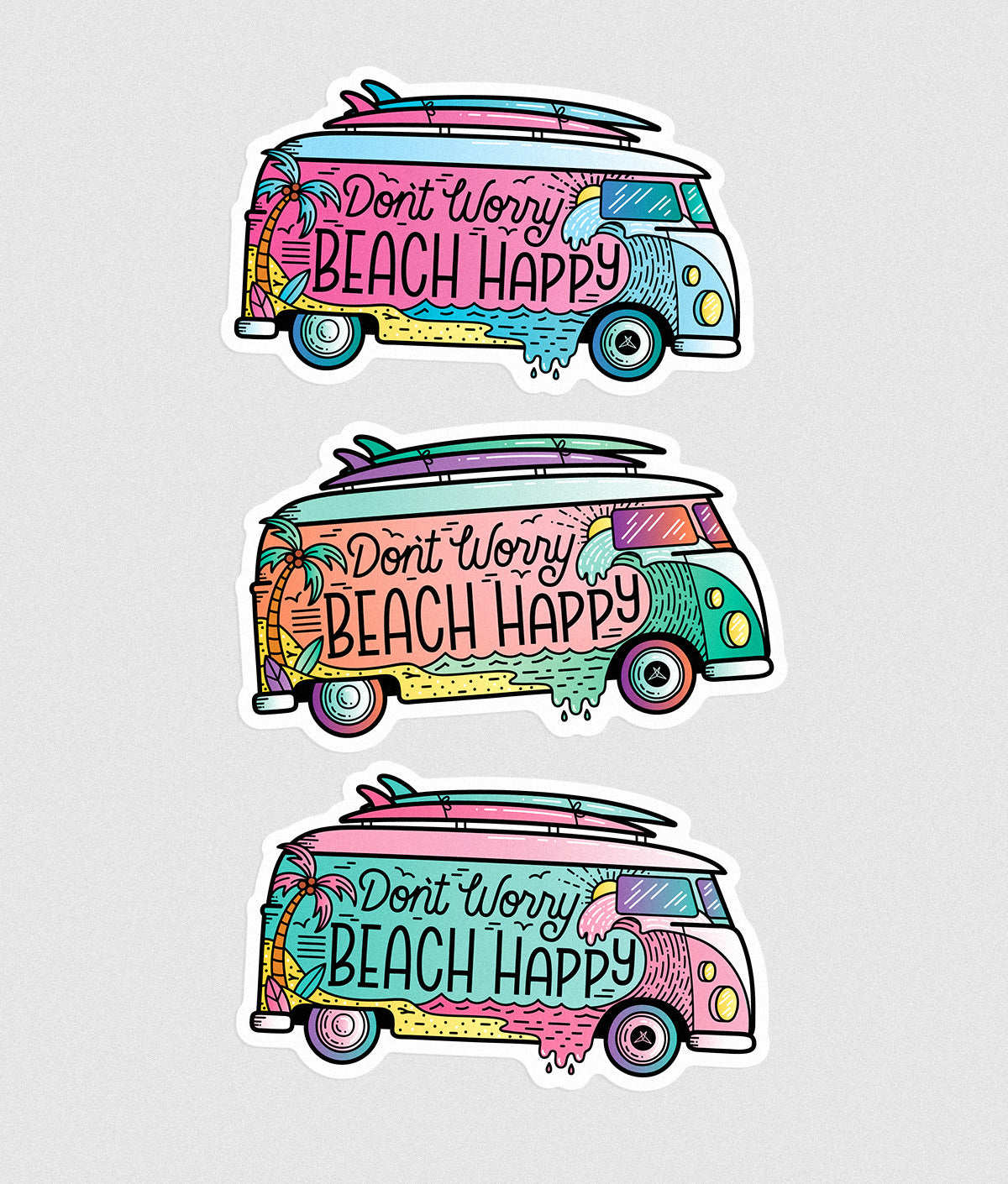 Beach Happy Sticker Pack
