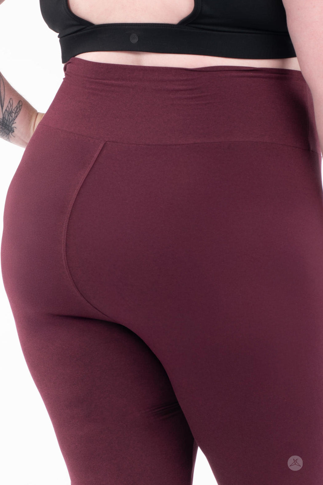 Maroon Fade High-Waisted Leggings