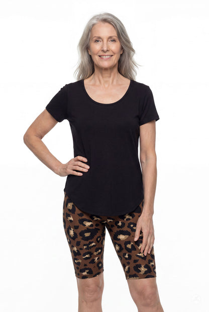 Mocha Spots Biker Shorts